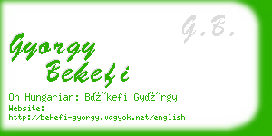 gyorgy bekefi business card